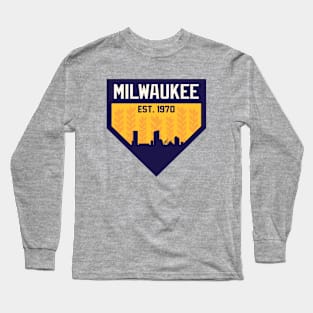 Milwaukee Home Plate Skyline Long Sleeve T-Shirt